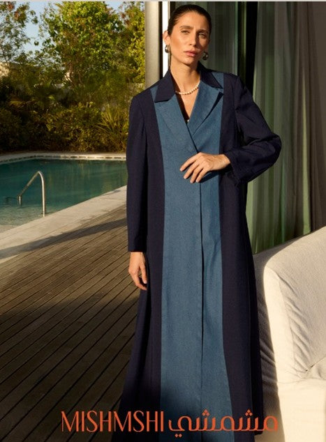 Navy Panel Abaya